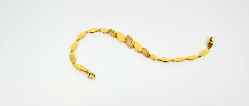 OVAL SÜZME ALTIN BİLEKLİK - 1