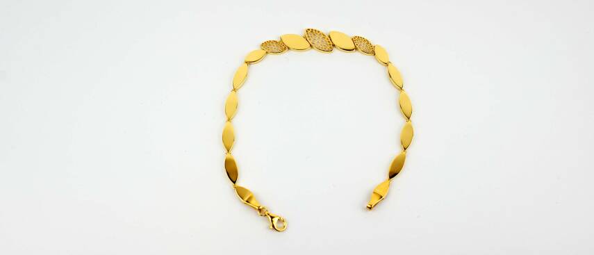 OVAL SÜZME ALTIN BİLEKLİK - 2