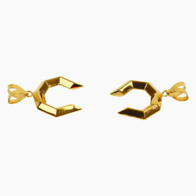 KÖŞELİ HİLAL ALTIN KOLYE UCU - 2