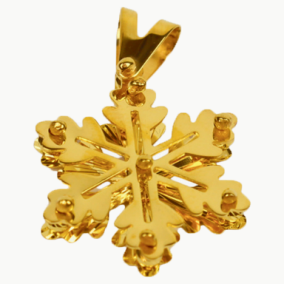 KAR TANESİ ALTIN KOLYE UCU - 